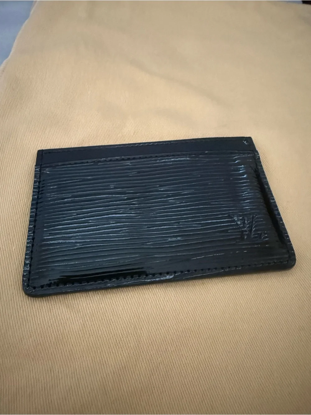 Louis Vuitton Black Epi Leather Slim Card Sleeve